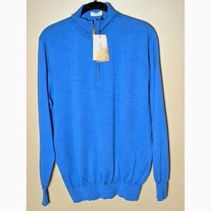 NWT Tom James Elevated Basic Closet Staple Polo Pullover, Large